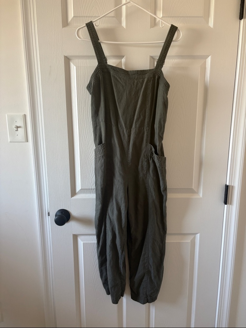 Nicole Miller Olive Green Wide-Leg Romper